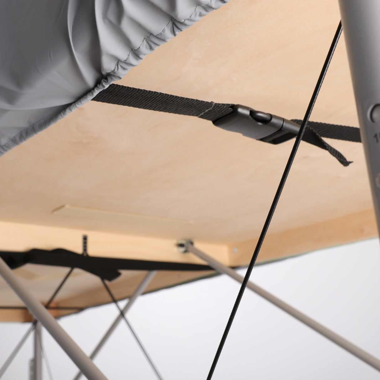 Oliebestendige PU-hoes | met elastiek en drie spanrubbers | voor massagetafels | Grijs