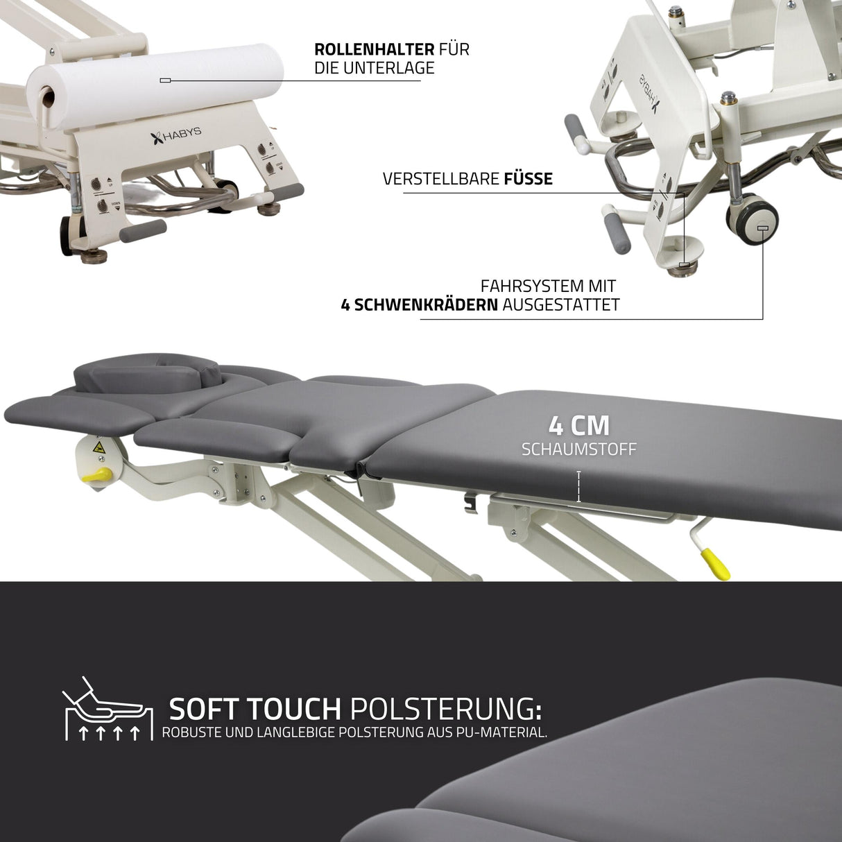 Therapieliege Elektrisch Evero X7 Ergo 7-Segmente | Steuerrahmen | 3 Jahre Garantie