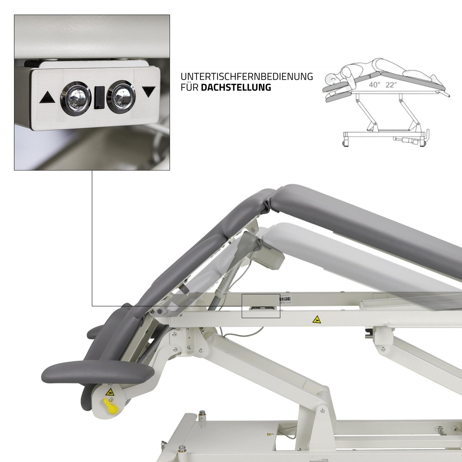 Therapieliege Elektrisch Evero X7 Ergo 7-Segmente | Steuerrahmen | 3 Jahre Garantie