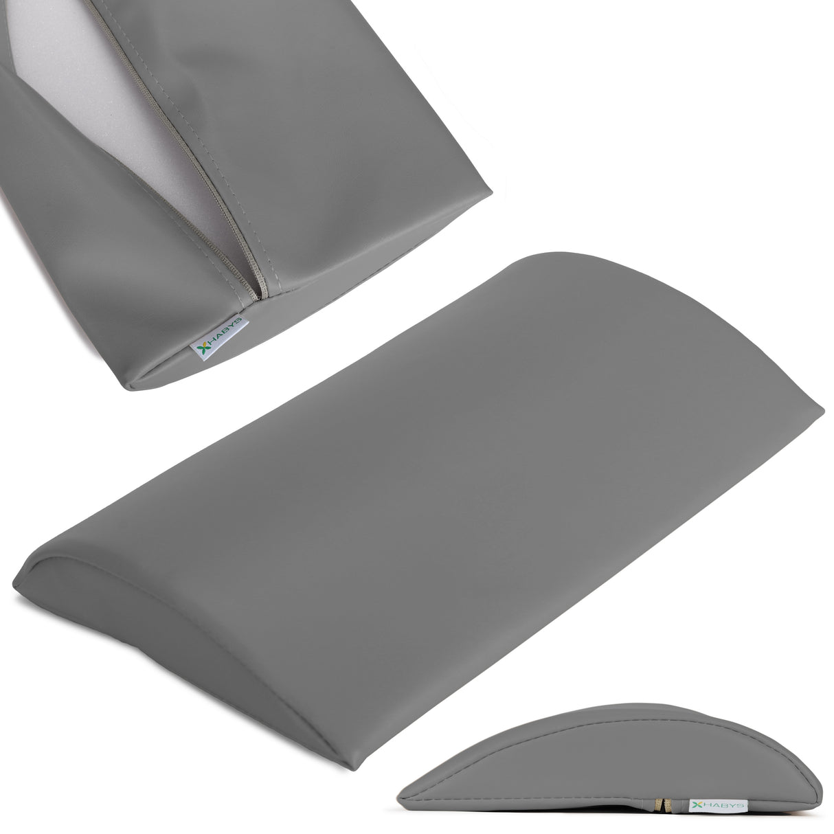 Lenden-Halbrolle für Massage | 40x25x5 | Polsterung Satin Comfort