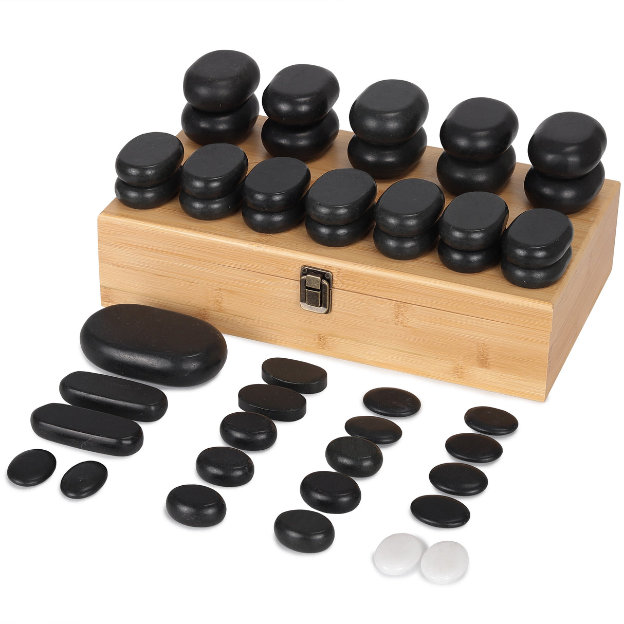 Hot Stone Massagesteine Set 45 teilig