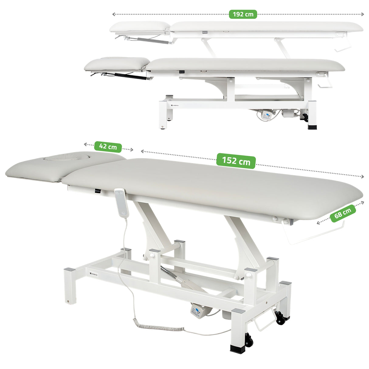 Massageliege Elektrisch Fortis 2 Ergo | 2-Segmente | Handfernbedienung | 3 Jahre Garantie