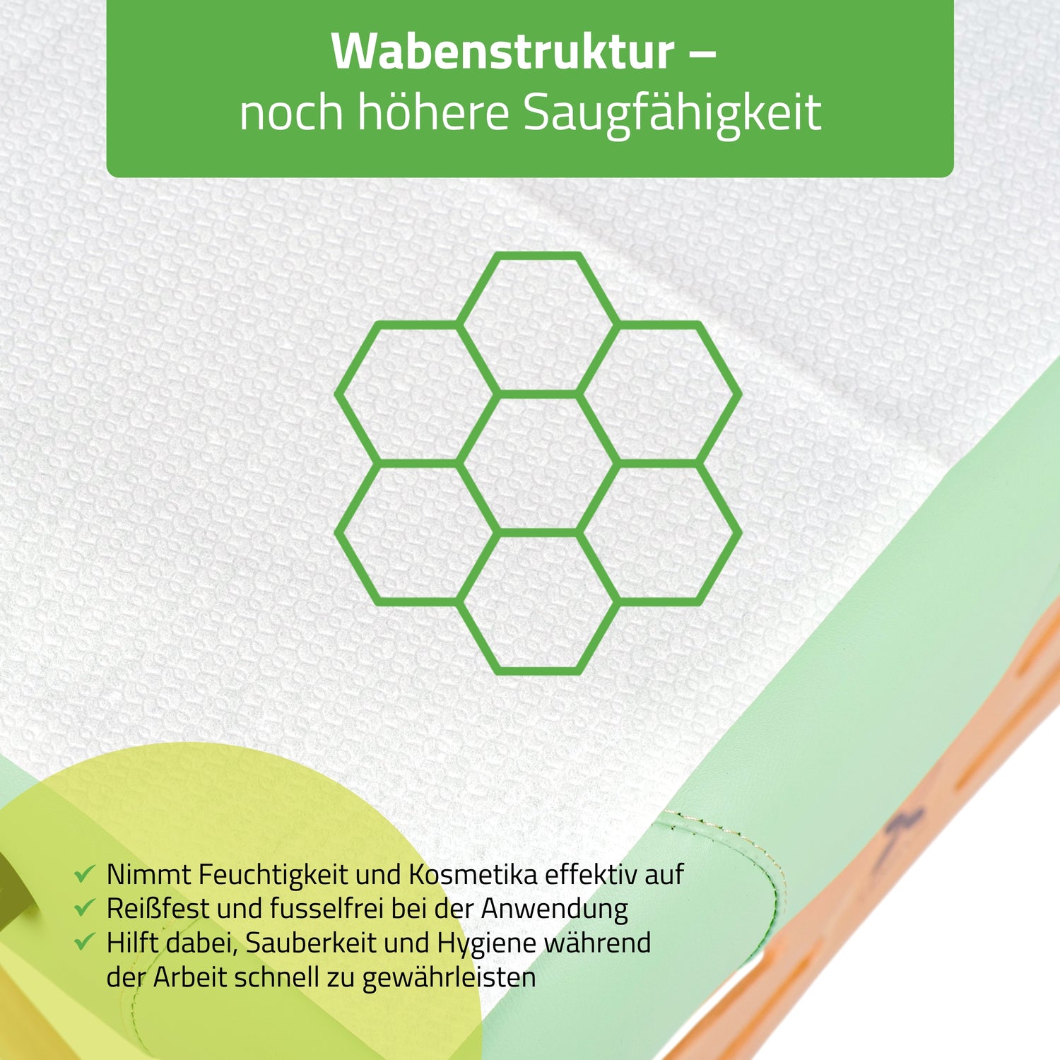 Zellulose-Unterlage | Zellulosehandtuch | 190×70 cm, 50 g/m² | 10 Stück