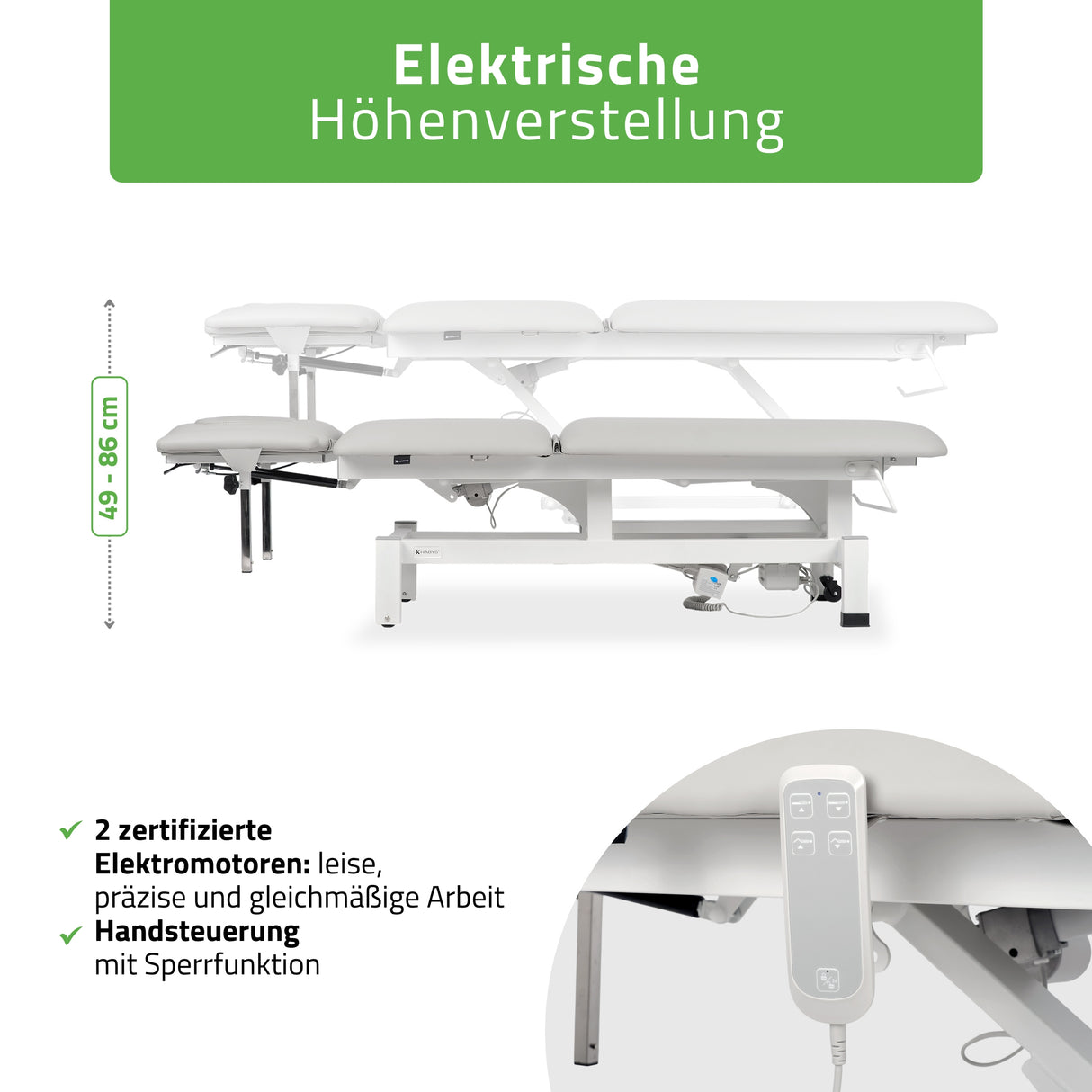 Massageliege Elektrisch Fortis 5 Ergo | 5-Segmente | Handfernbedienung | 3 Jahre Garantie