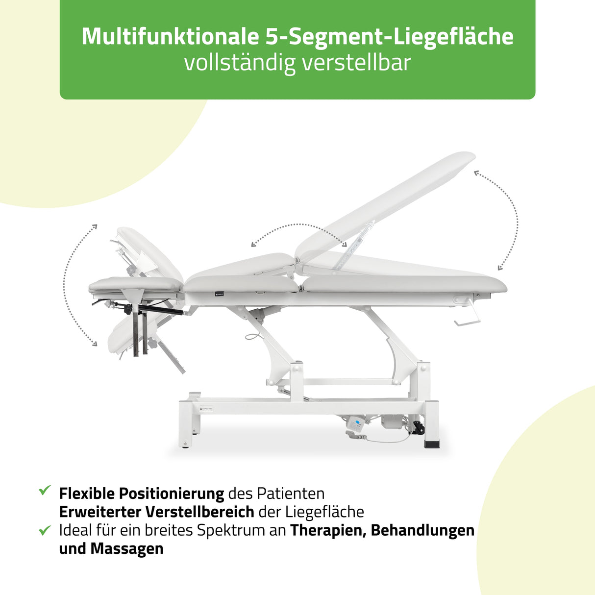 Massageliege Elektrisch Fortis 5 Ergo | 5-Segmente | Handfernbedienung | 3 Jahre Garantie