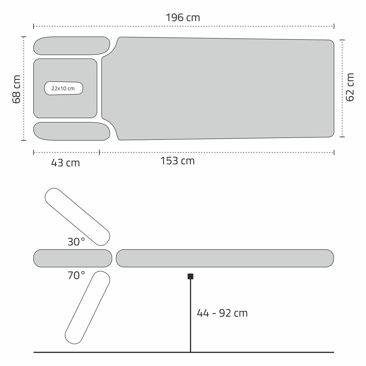 Massageliege Elektrisch Agila 4 4-Segmente | SR | 3 Jahre Garantie