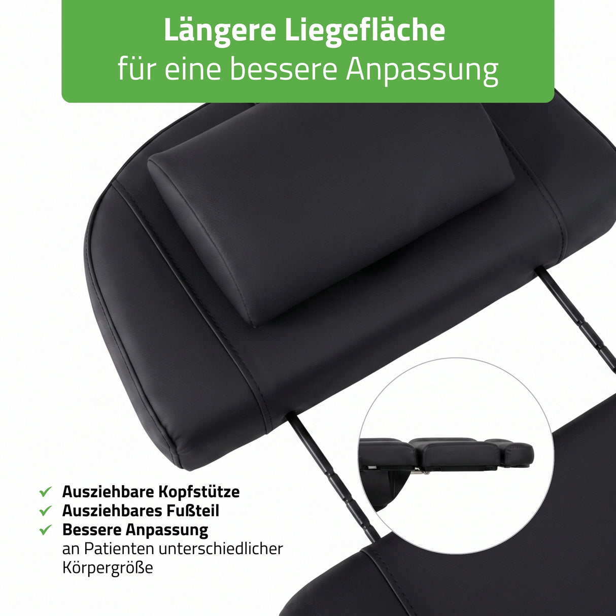 Kosmetikliege Elektrisch Tavia | Kosmetiksessel mit elektrischer Verstellung | Handfernbedienung | 3 Jahre Garantie