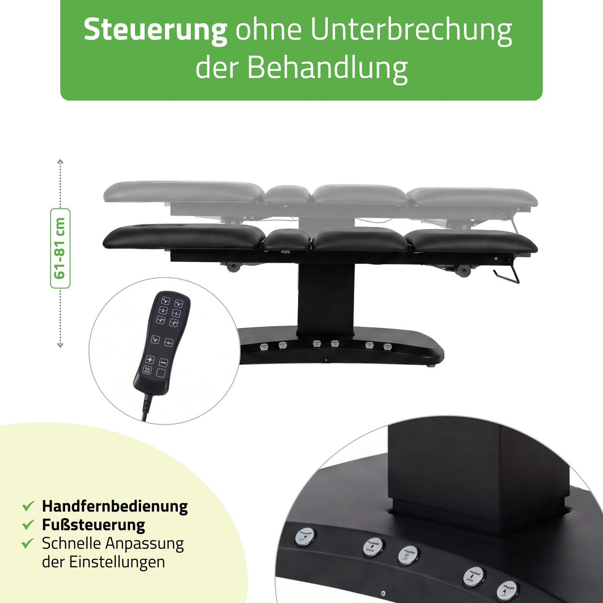 Kosmetikliege Elektrisch mit Heizung | Serenity Ergo 4 | für Massage und SPA Anwendungen | 3 Jahre Garantie