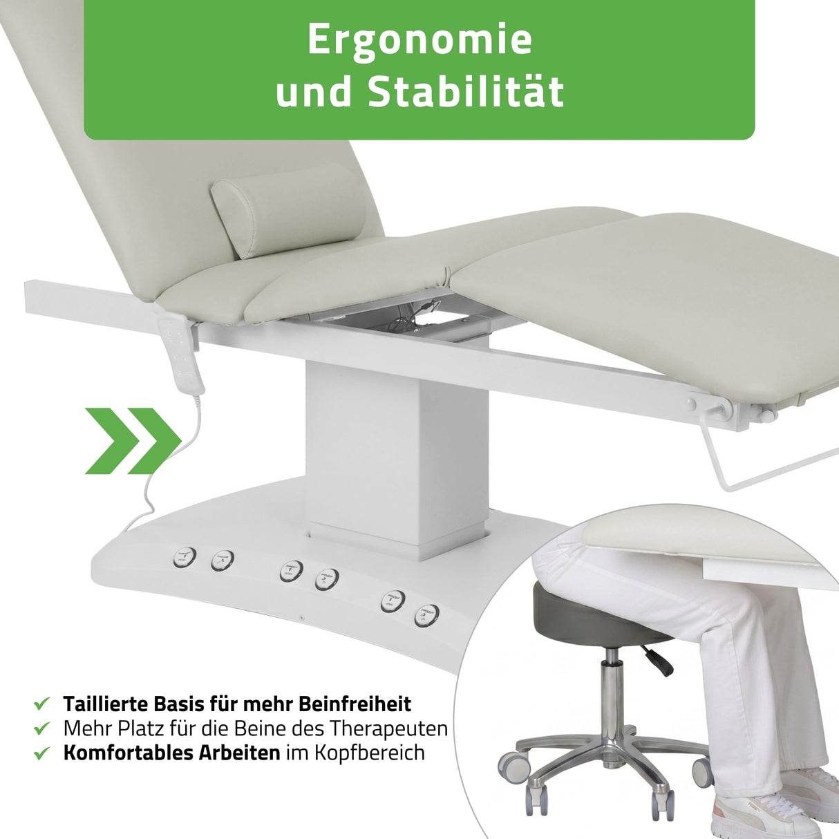 Kosmetikliege Elektrisch mit Heizung | Serenity Ergo 4 | für Massage und SPA Anwendungen | 3 Jahre Garantie