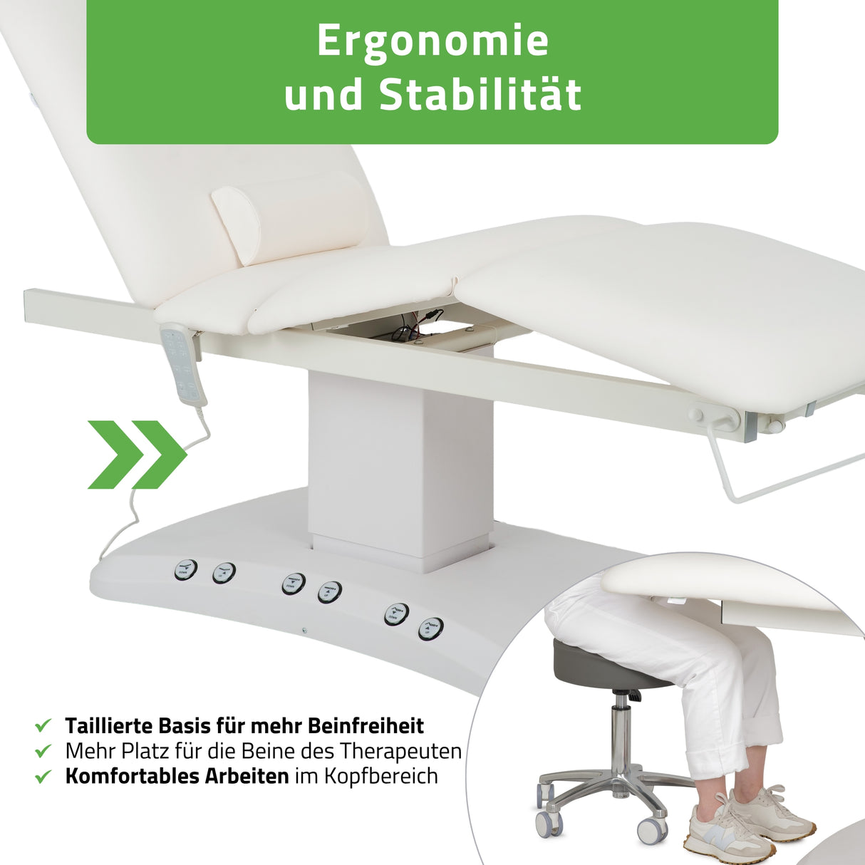 Kosmetikliege Elektrisch mit Heizung | Serenity Ergo 4 | für Massage und SPA Anwendungen | 3 Jahre Garantie