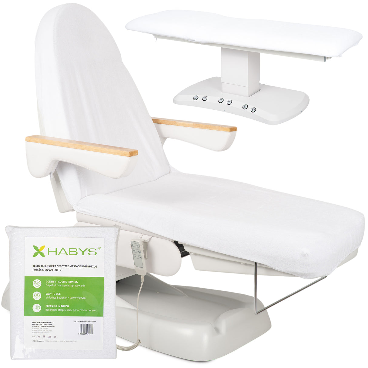 Frottee Bezug mit Gummizug und Schnüren für Kosmetikliege