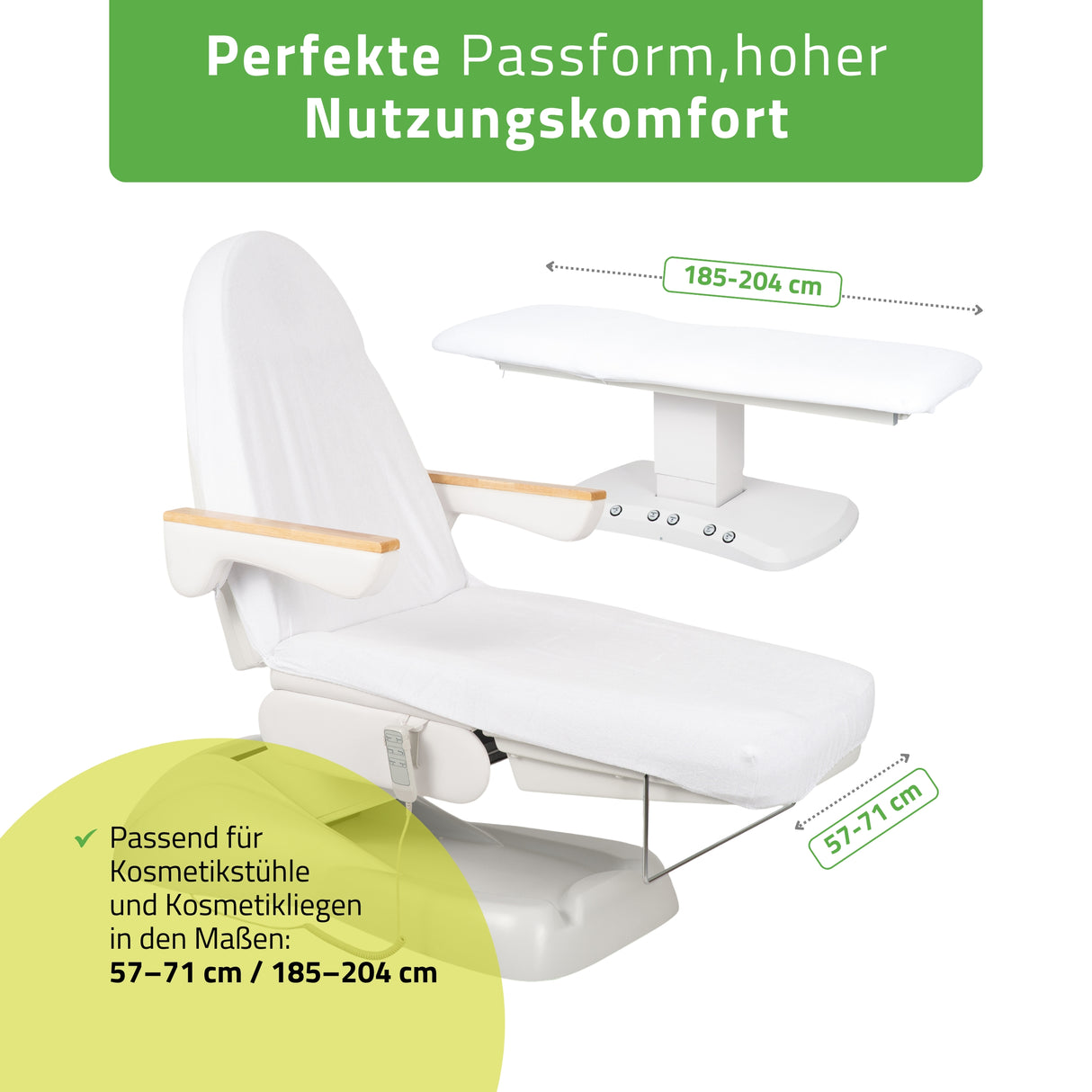 Frottee Bezug mit Gummizug und Schnüren für Kosmetikliege