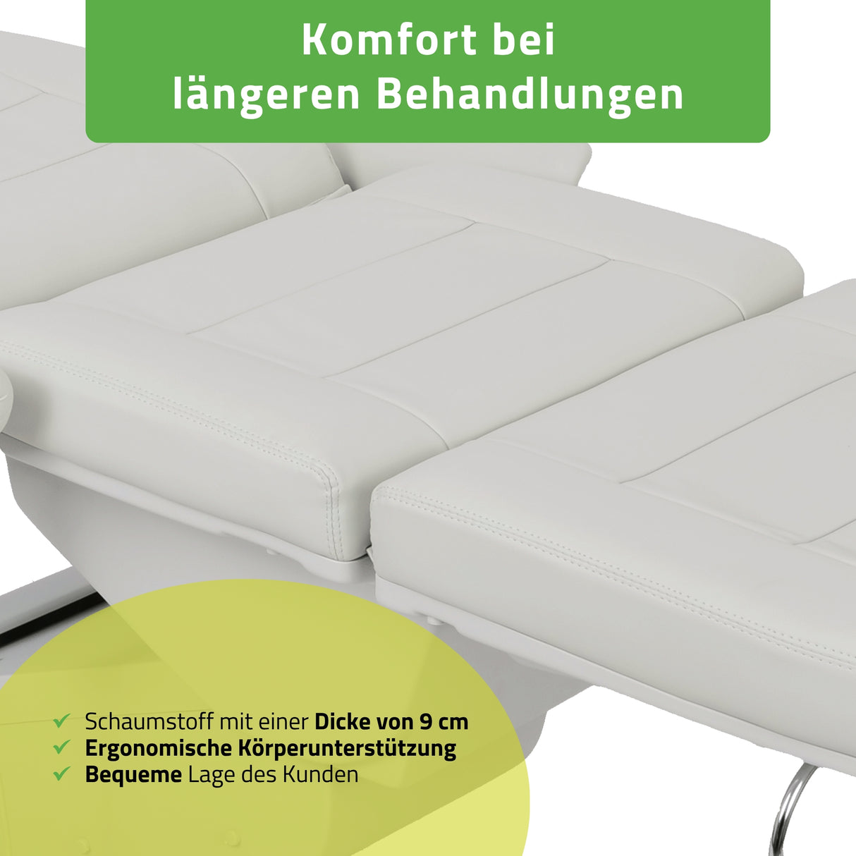 Kosmetikliege Elektrisch | Velora PRO 4 | Kosmetiksessel mit elektrischer Verstellung | Handfernbedienung | 4 - Motoren | 3 Jahre Garantie