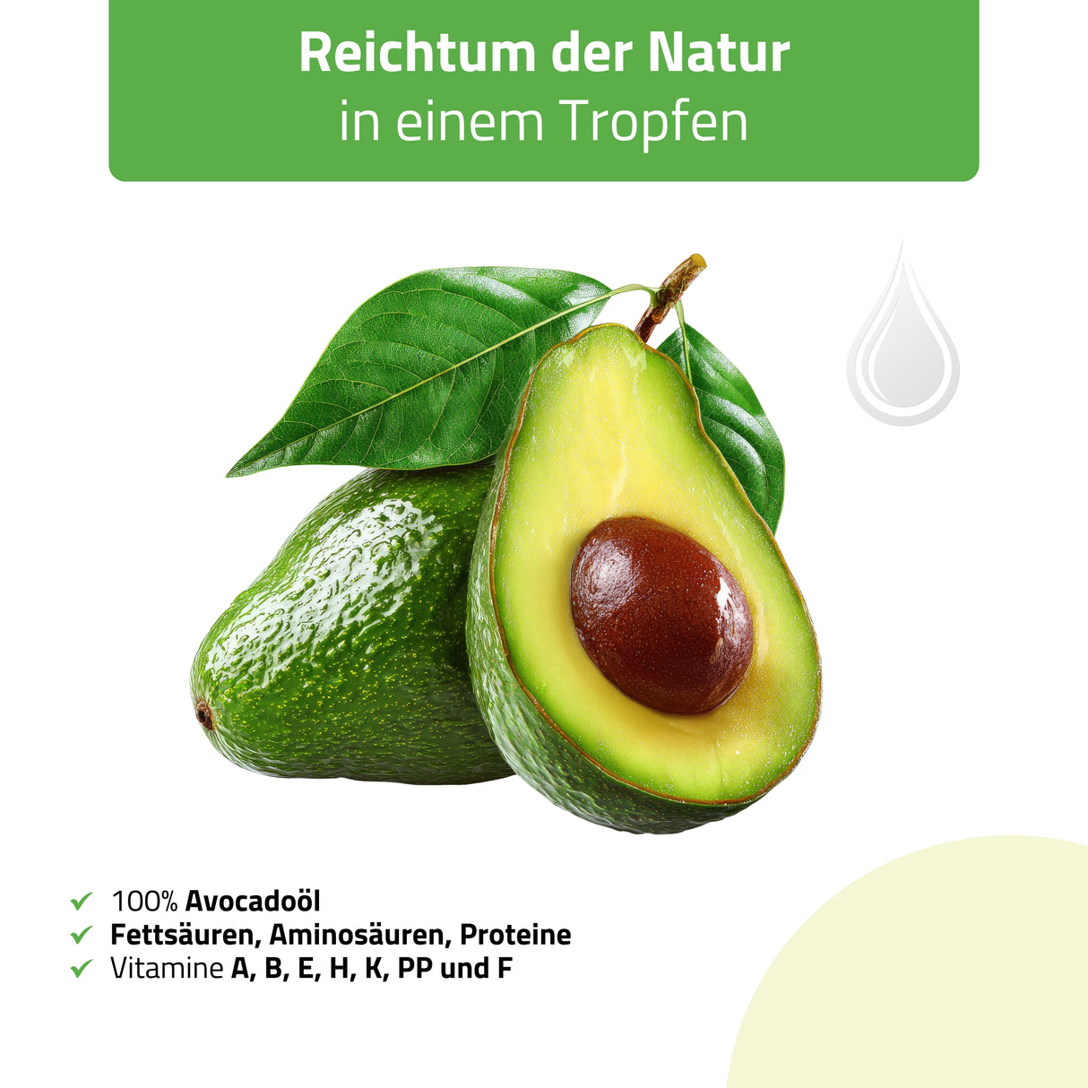 Habys Massageöl Nature Rich Avocado | 100 ml mit Pipette