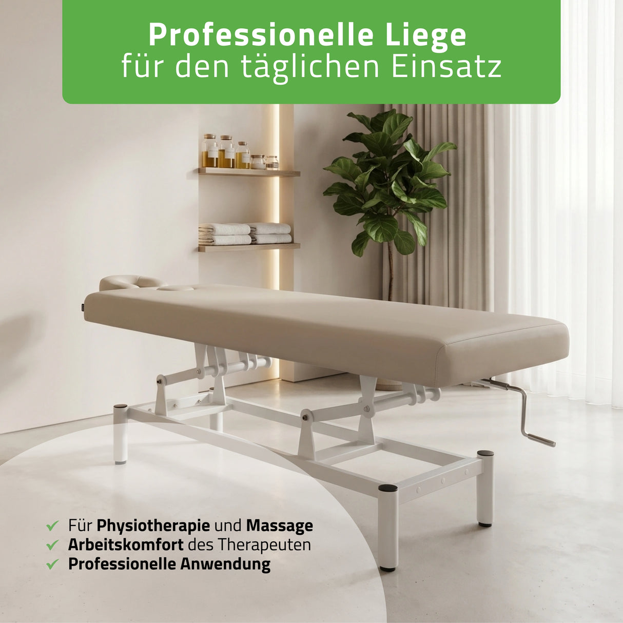 Stationäre Massageliege Vigo 1 | mit Kurbelverstellung