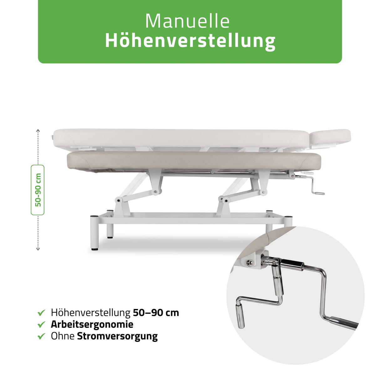 Stationäre Massageliege Vigo 1 | mit Kurbelverstellung