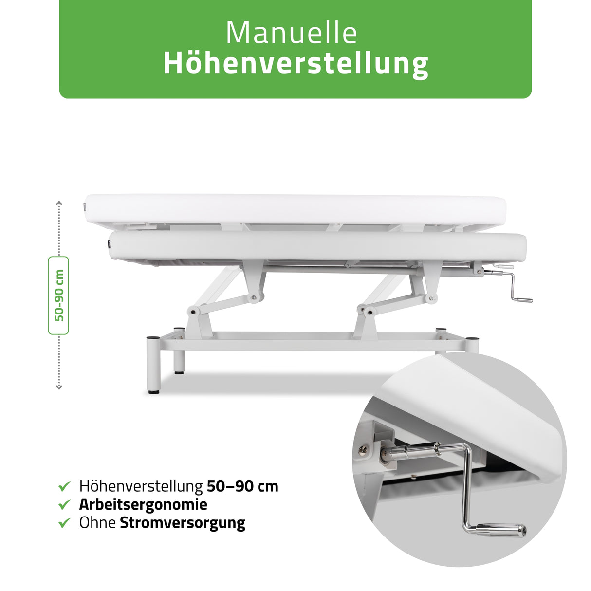 Stationäre Massageliege Vigo 1 | mit Kurbelverstellung