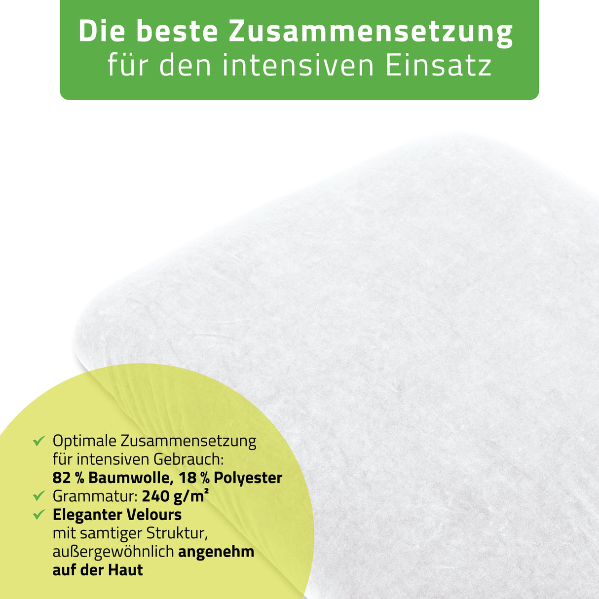 Velours Bezug mit Gummizug und Schnüren für Kosmetikliege