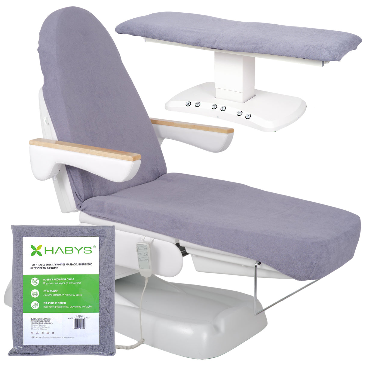 Frottee Bezug mit Gummizug und Schnüren für Kosmetikliege