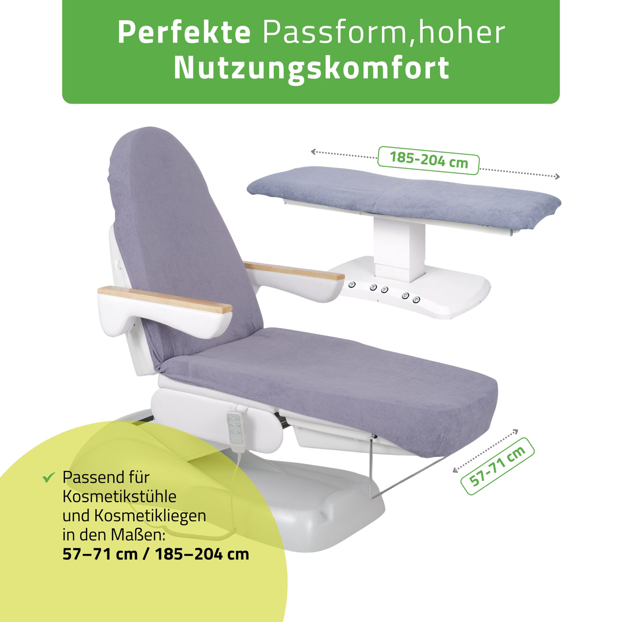 Frottee Bezug mit Gummizug und Schnüren für Kosmetikliege