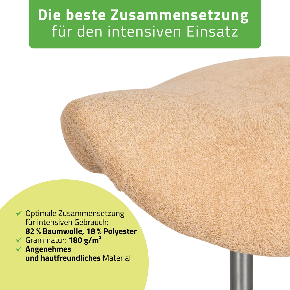 Frottee Bezug für Rollhocker | Durchmesser 34-40 cm