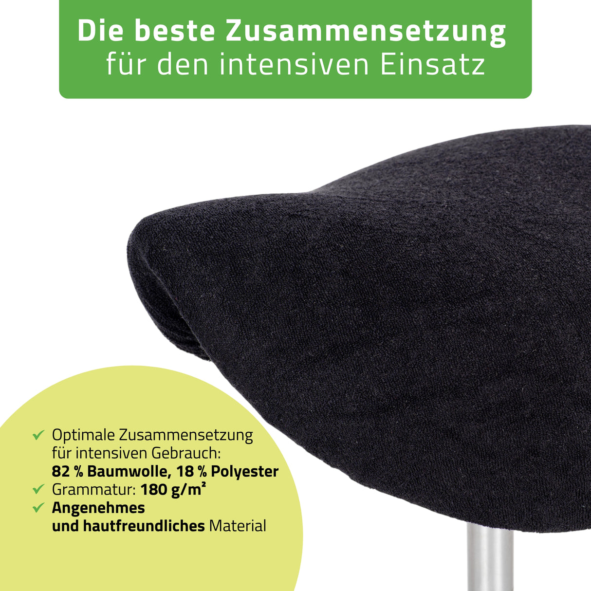 Frottee Bezug für Rollhocker | Durchmesser 34-40 cm