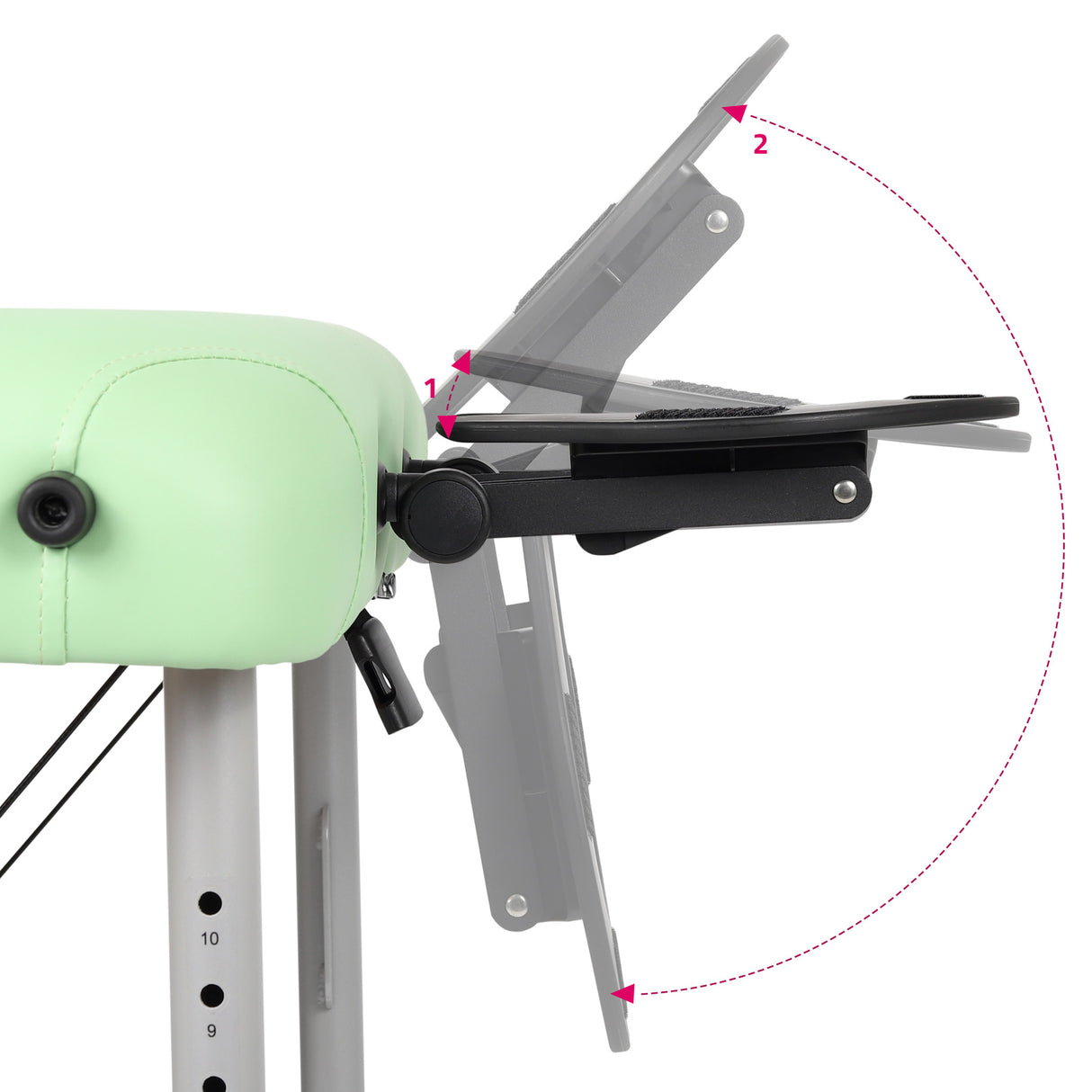 Onderstel van de verstelbare Hoofdsteun 2D | zwart