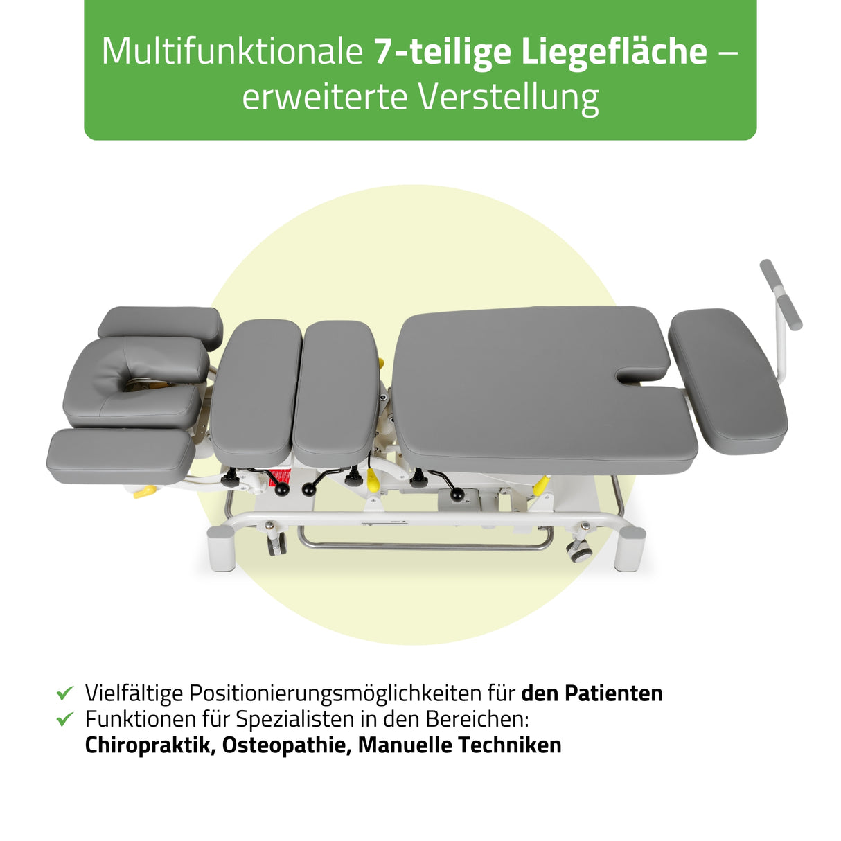 Chiropraktikerliege Elektrisch Therapieliegen Evero Upright Chiro Z7 | Steuerrahmen