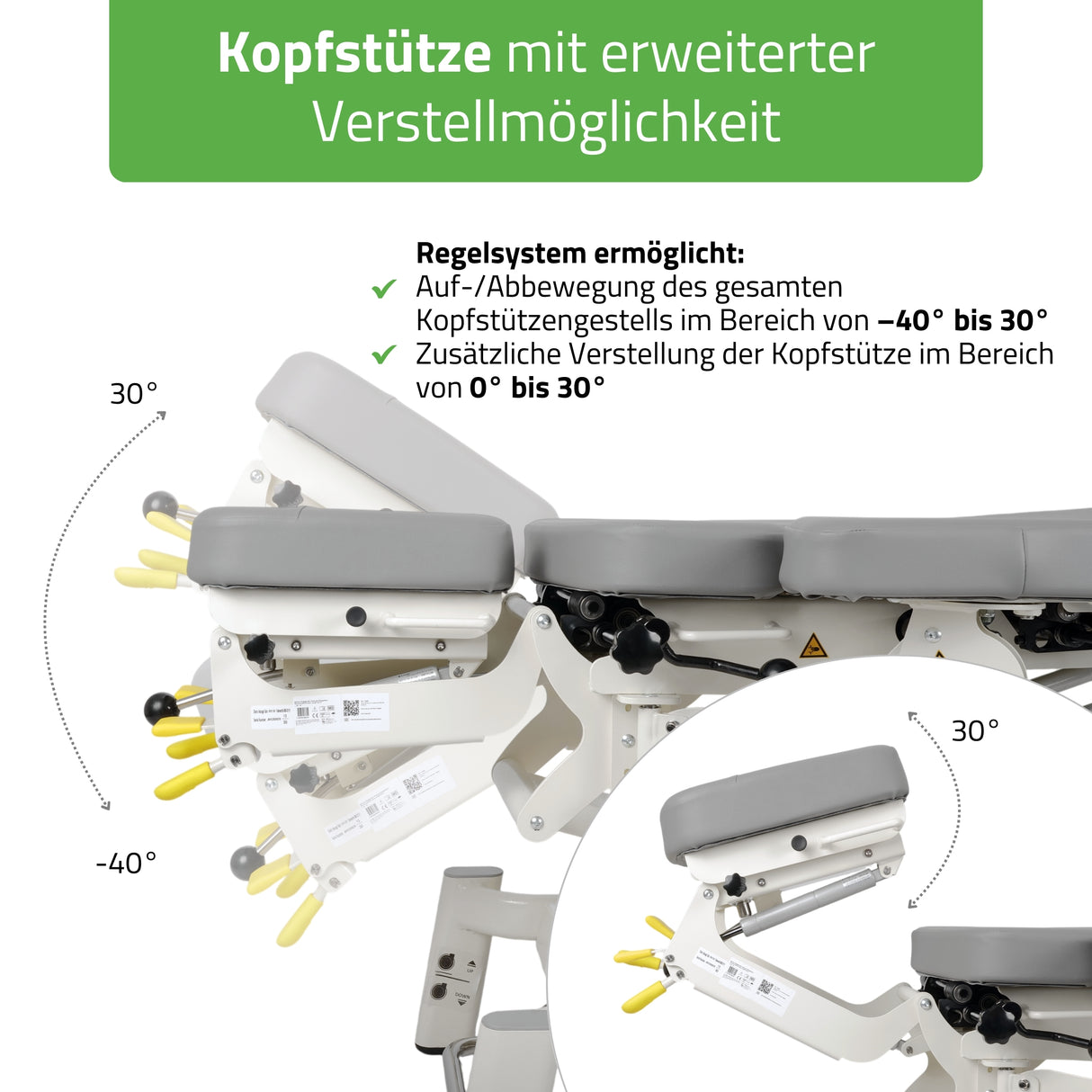 Chiropraktikerliege Elektrisch Therapieliegen Evero Upright Chiro Z7 | Steuerrahmen