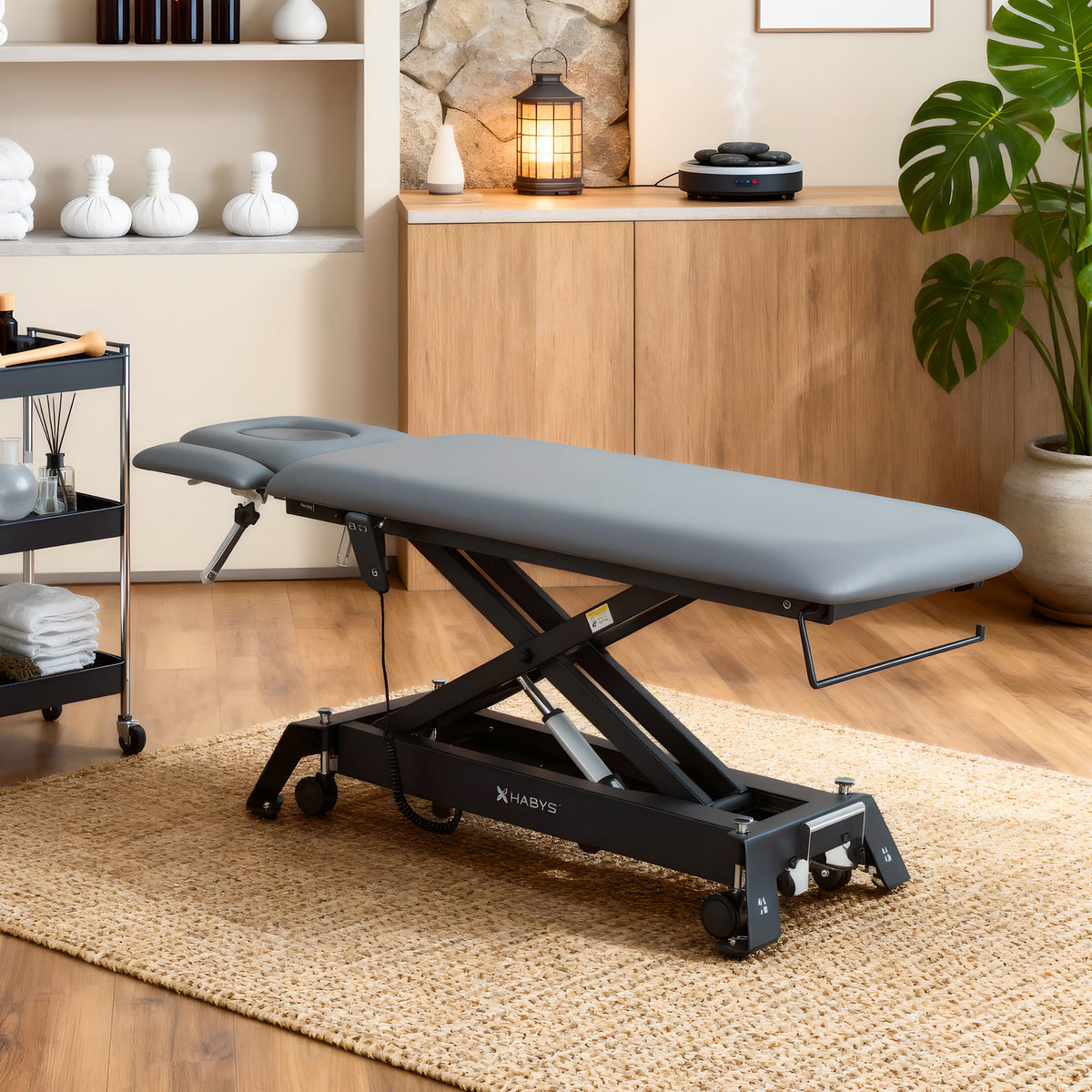 Therapieliege Elektrisch Evero Cross X4 Ergo | 4-Segmente | Handfernbedienung | Grau-Schwarz