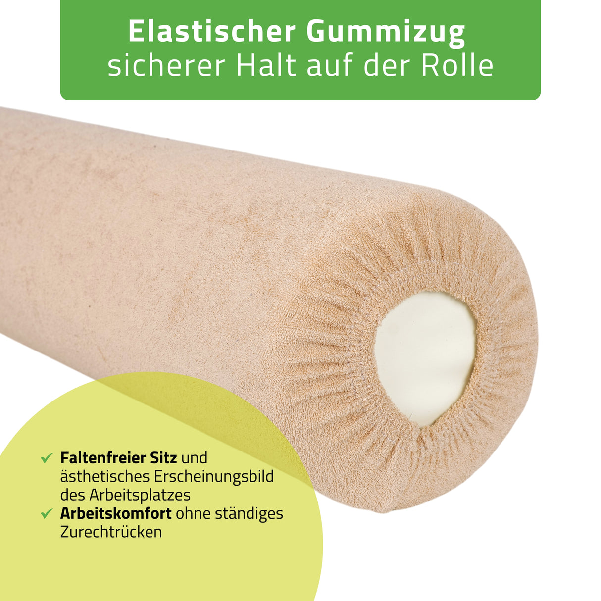 Frottee Bezug für Lagerungsrolle | 15x60 cm