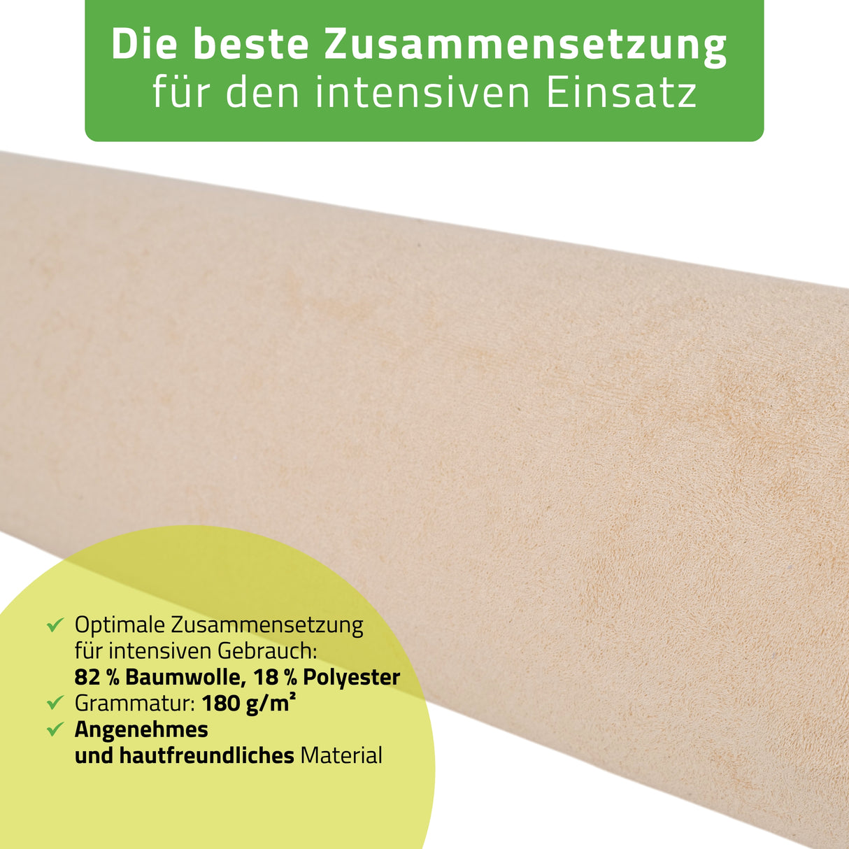 Frottee Bezug für Lagerungsrolle | 15x60 cm