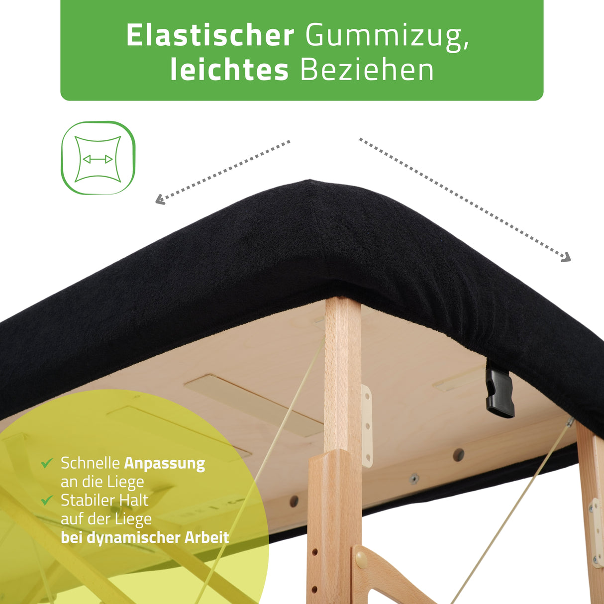 Frottee Bezug für klappbare Massageliegen | 1-teilig | 70-75/180-185 cm