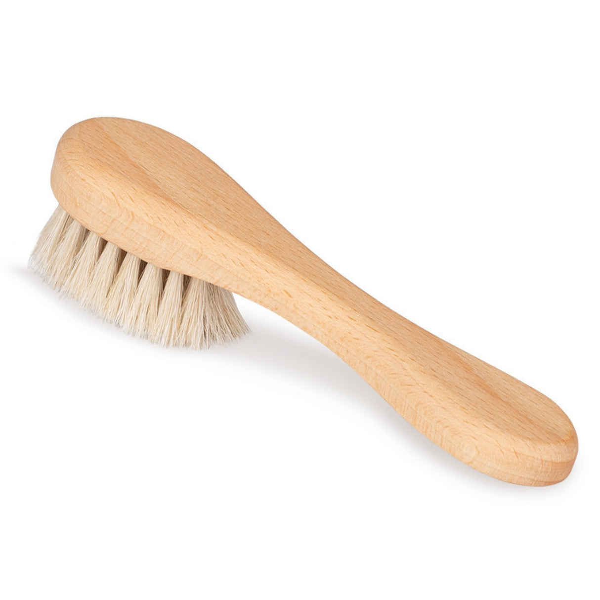 Massagebürste für die Trockenmassage | Rosshaar-Borsten fürs Gesicht | Trockenbürste sanft