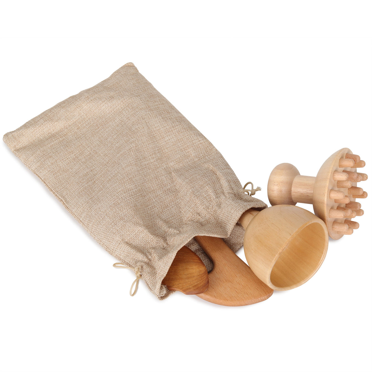 Holz-Massagewerkzeug-Set | 4-teilig