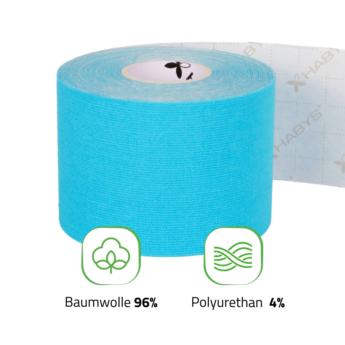 Habys Kinesiologie Tape Standard | elastisches Tape | 5cm × 5m