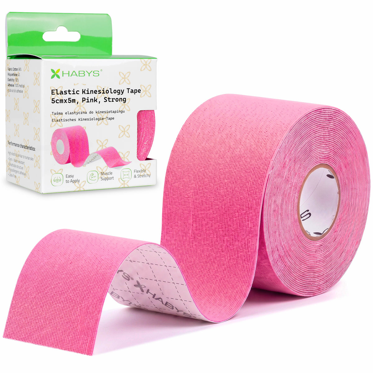 Habys Kinesiologie Tape Strong | elastisches Tape | 5cm × 5m