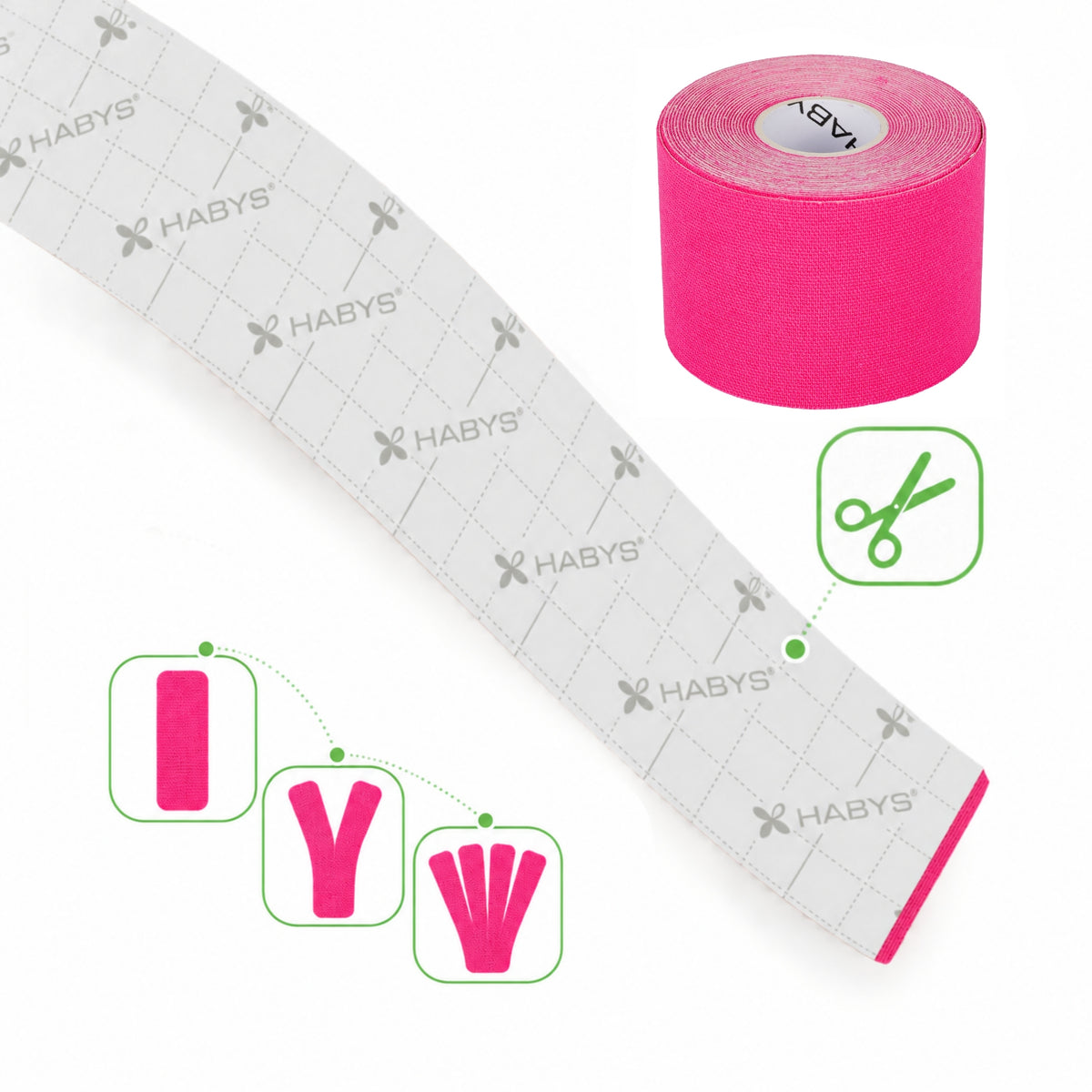 Habys Kinesiologie Tape Strong | elastisches Tape | 5cm × 5m