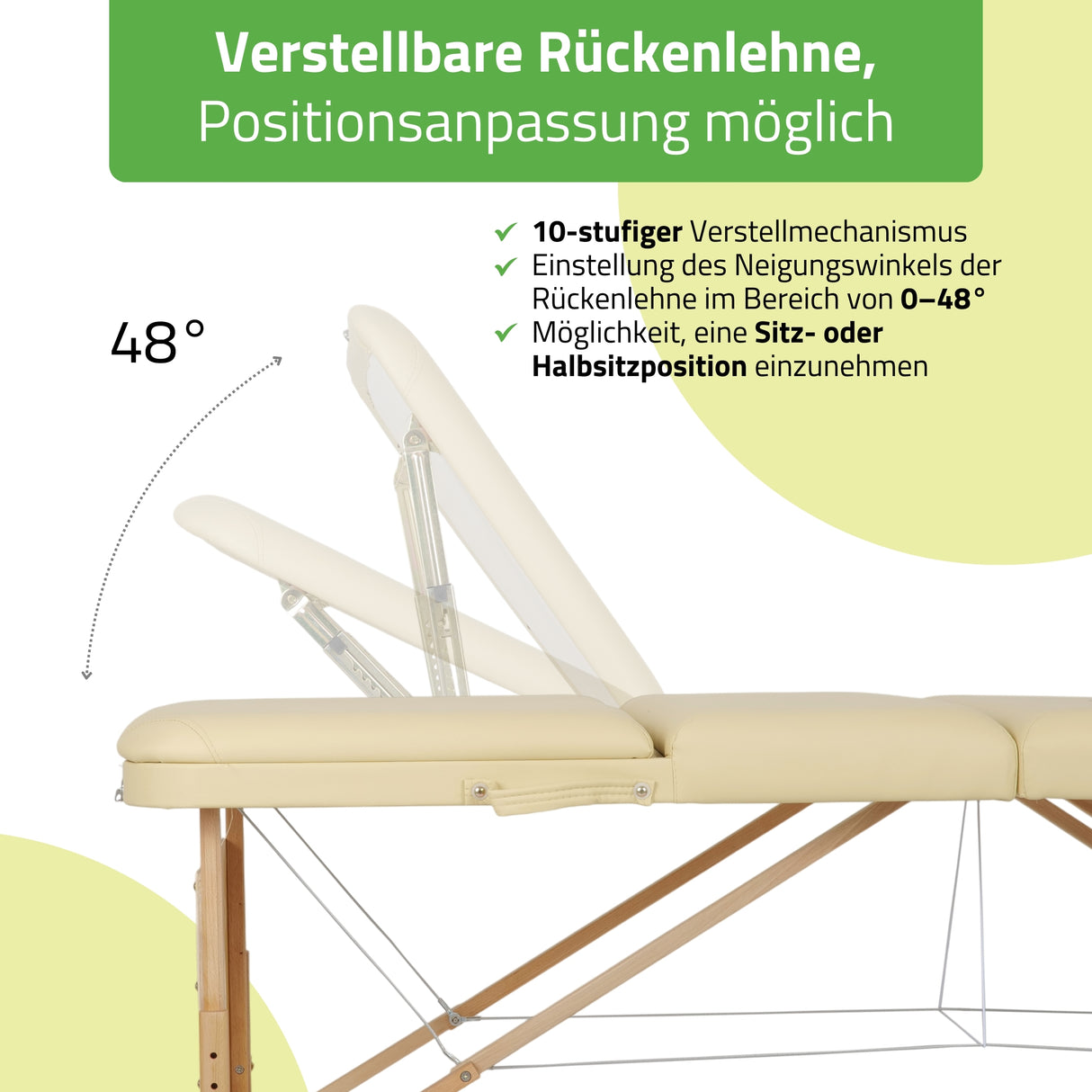 Massageliege Klappbar Bianca | Kosmetikliege