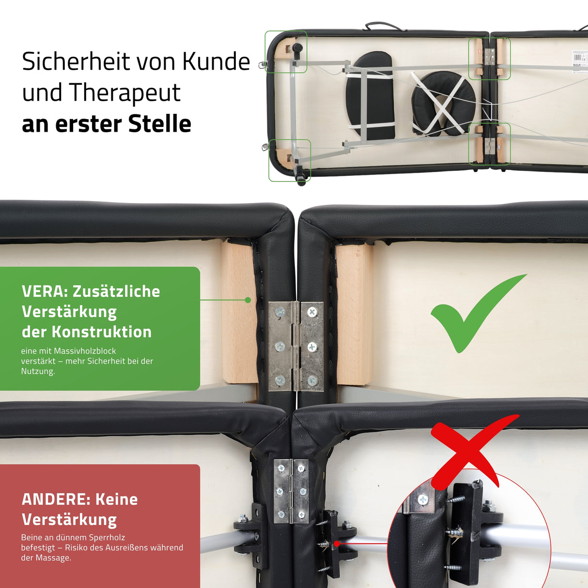 Massageliege Klappbar Vera | Kosmetikliege