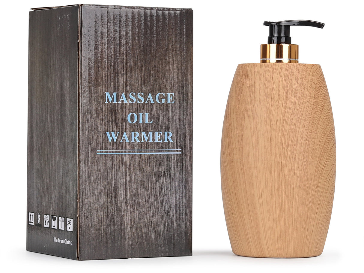 Massageöl-Erwärmer mit 300 ml Flasche | Hellbraun
