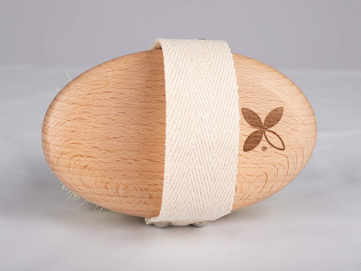 Massagebürste für die Trockenmassage | Tampico-Borsten | Trockenbürste hart