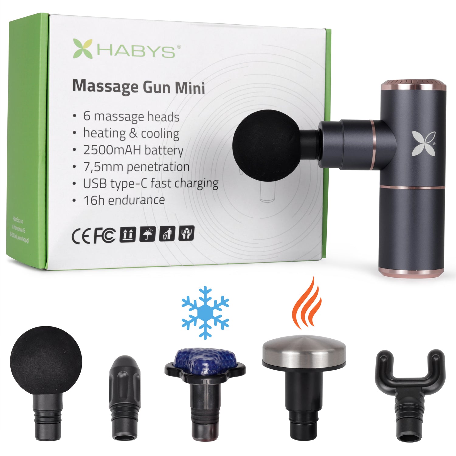 Massagepistool Mini Gun Habys