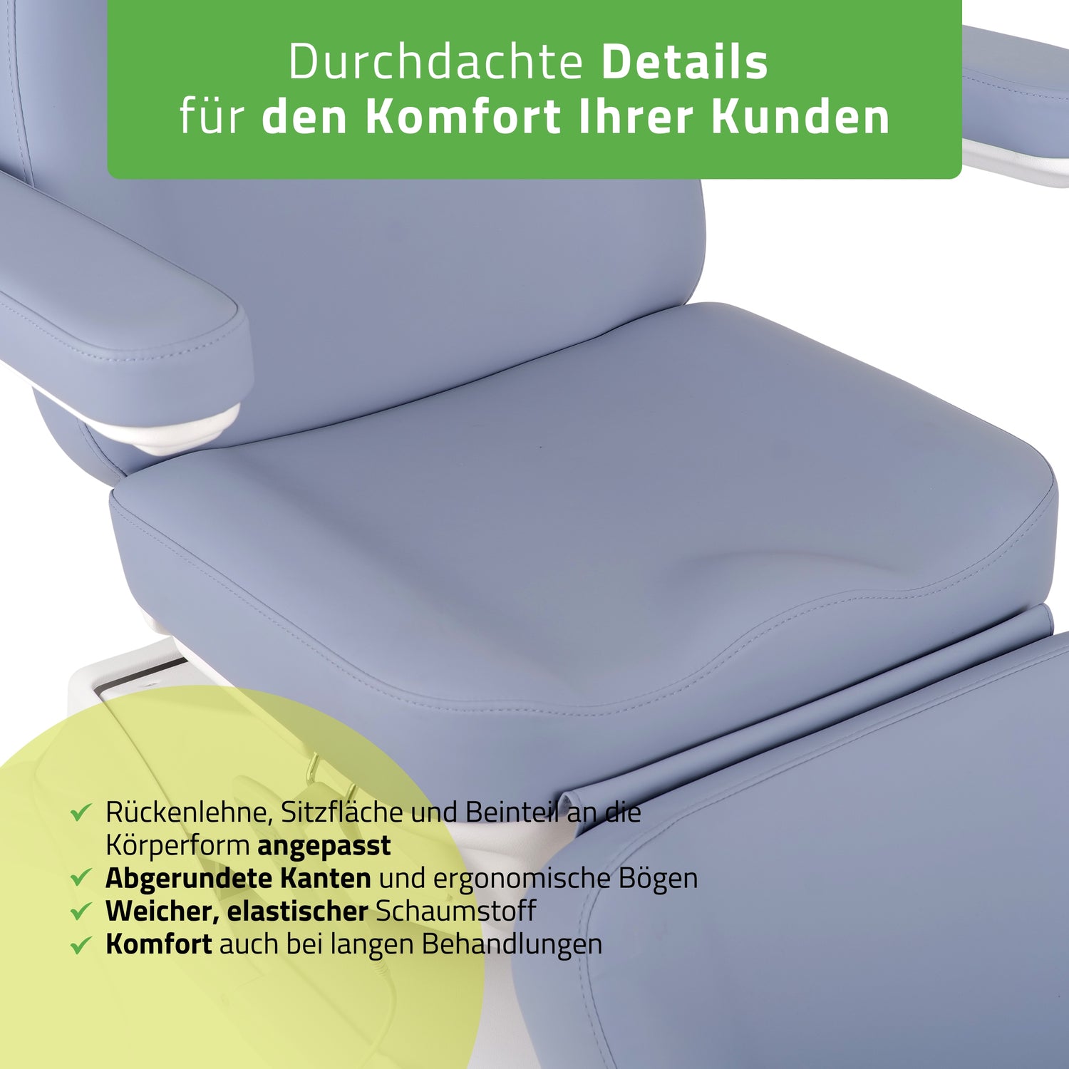 Kosmetikliege Elektrisch | Elara PRO 4 | Kosmetiksessel mit elektrischer Verstellung | Handfernbedienung | 3 - Motoren | 3 Jahre Garantie