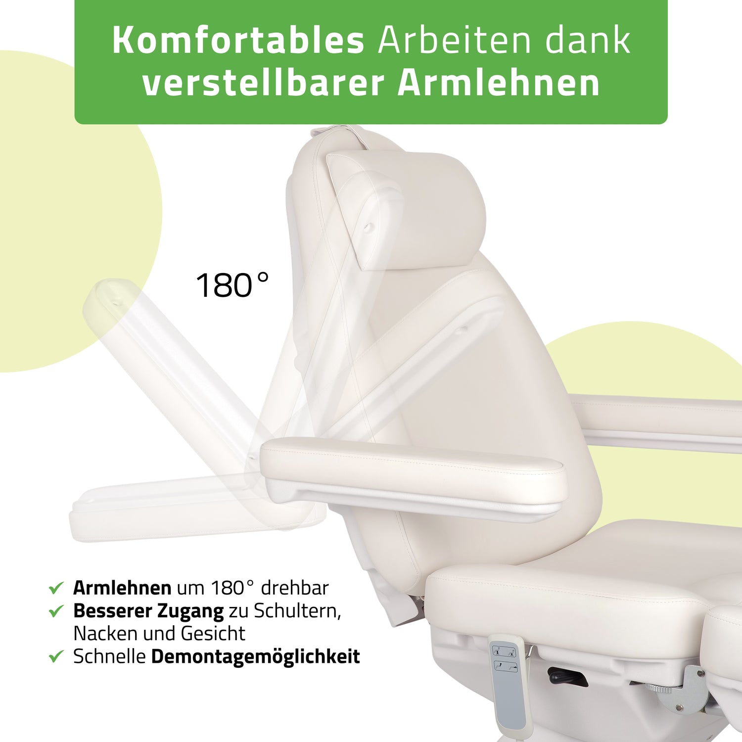 Kosmetikliege Elektrisch | Elara PRO 6P | Kosmetiksessel mit elektrischer Verstellung | Handfernbedienung | 2 - Motoren | 3 Jahre Garantie