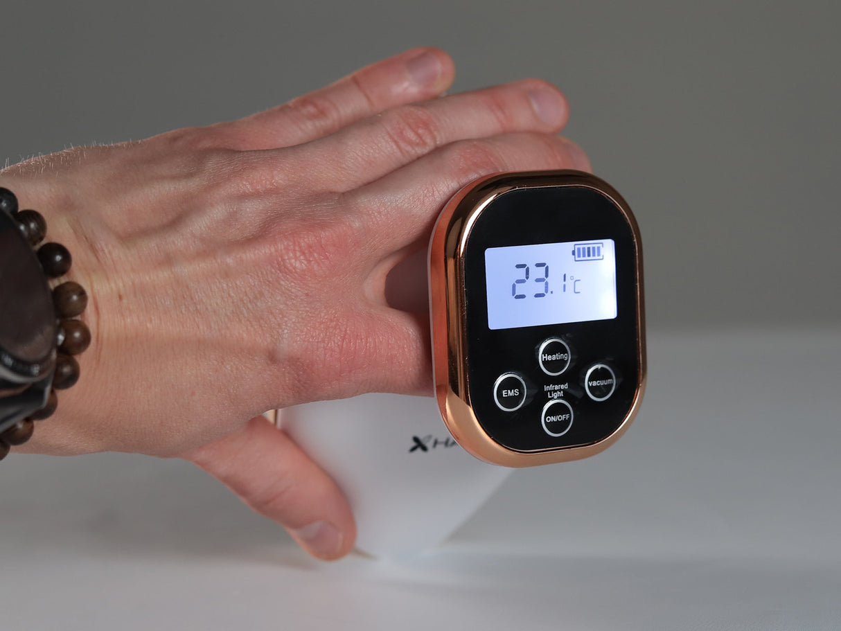 Elektrisches Schröpf-Massagegerät mit Griff | EMS | Wärme- und Magnettherapie