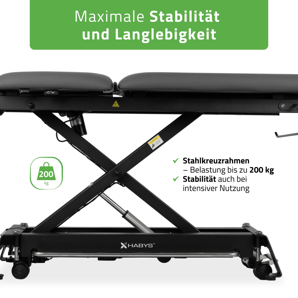 Therapieliege Elektrisch Evero Cross X5 Ergo | 5-Segmente | Steuerrahmen | Grau-Schwarz | 3 Jahre Garantie