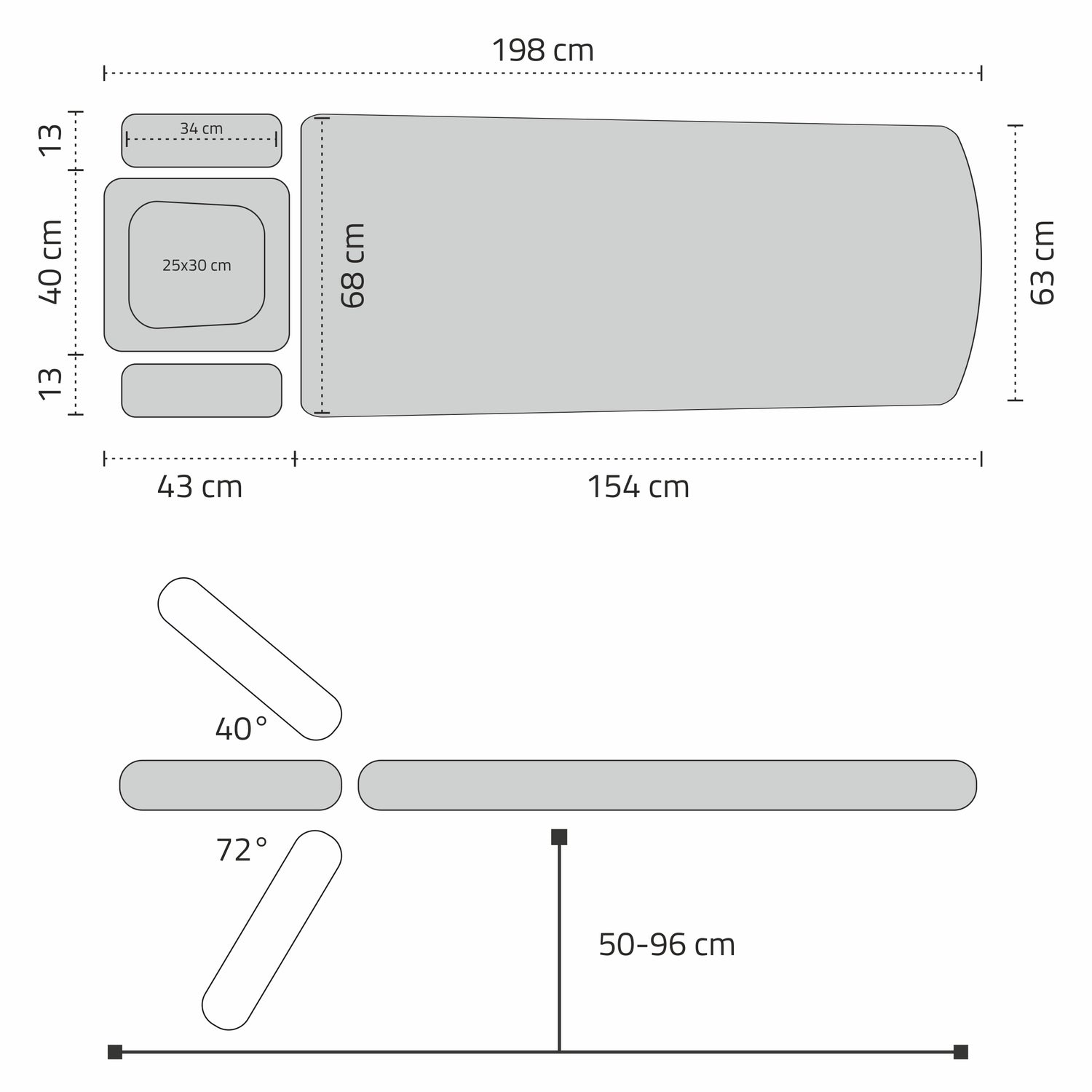 Massageliege Elektrisch Evero V4 4-Segmente | Steuerrahmen | 3 Jahre Garantie