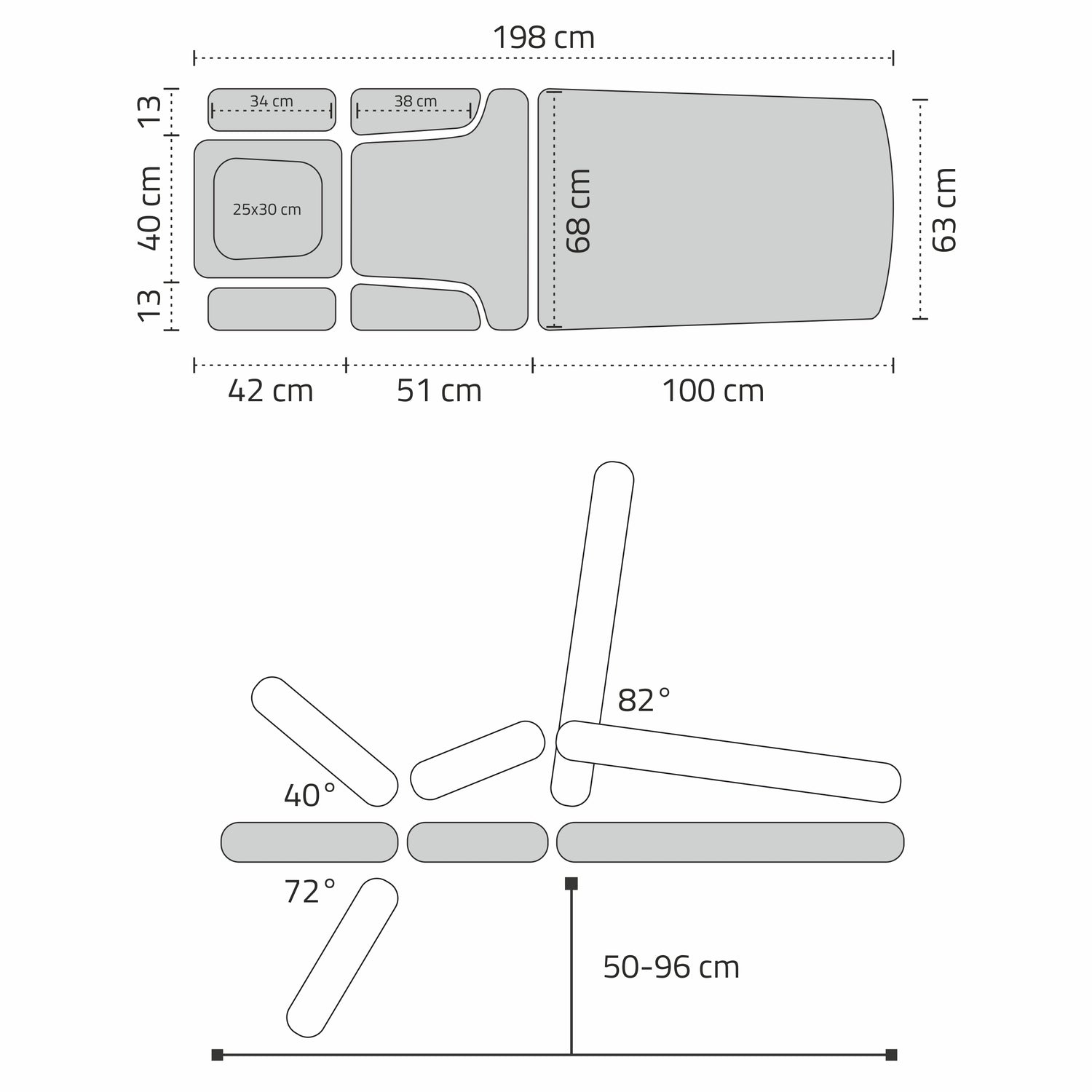 Therapieliege Elektrisch Evero X7 Ergo 7-Segmente | Steuerrahmen | 3 Jahre Garantie