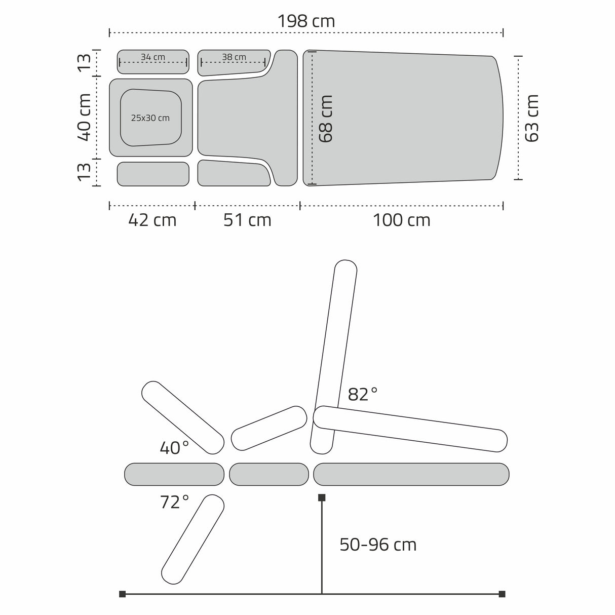 Therapieliege Elektrisch Evero X7 Ergo 7-Segmente | Steuerrahmen | 3 Jahre Garantie